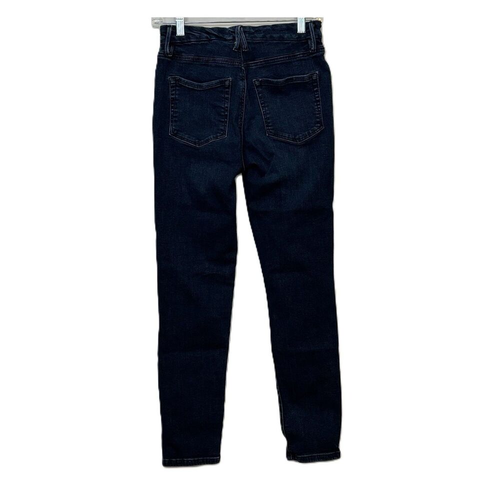 Good American Jeans Womens 6 28 Dark Wash Blue Denim Stretch Mid Rise GL873CET - Picture 3 of 9
